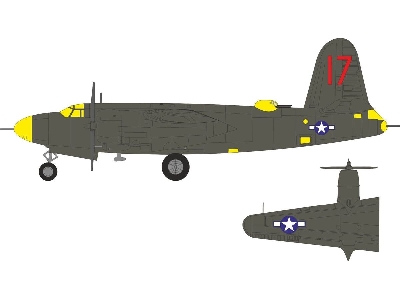 Martin B-26 C-45 Marauder - Us National Insignia & Tail Marking (For Icm Kits) - zdjęcie 1