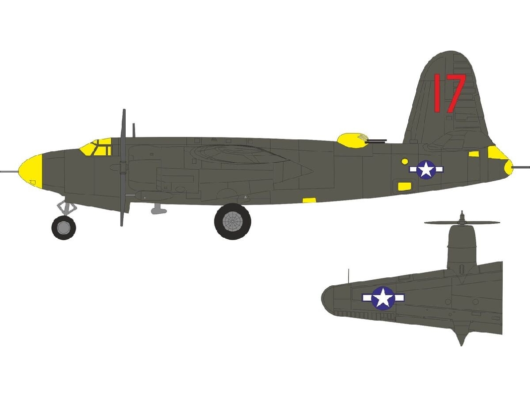 Martin B-26 C-45 Marauder - Us National Insignia & Tail Marking (For Icm Kits) - zdjęcie 1
