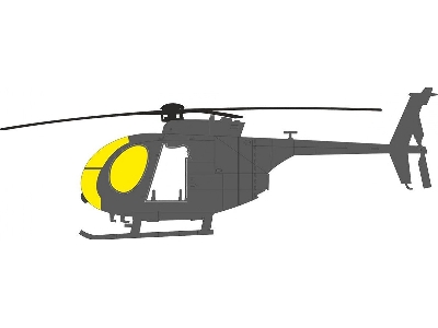 Hughes Ah-6 J - Mask Set (For Icm Kits) - zdjęcie 1
