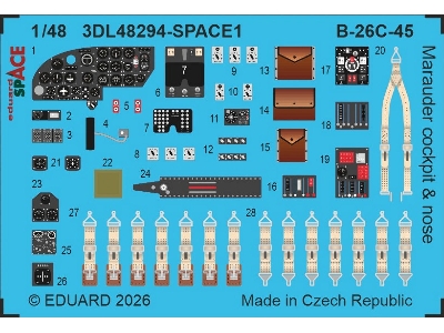 Martin B-26 C-45 Marauder - Cockpit  & Nose Space Set (For Icm Kits) - zdjęcie 1