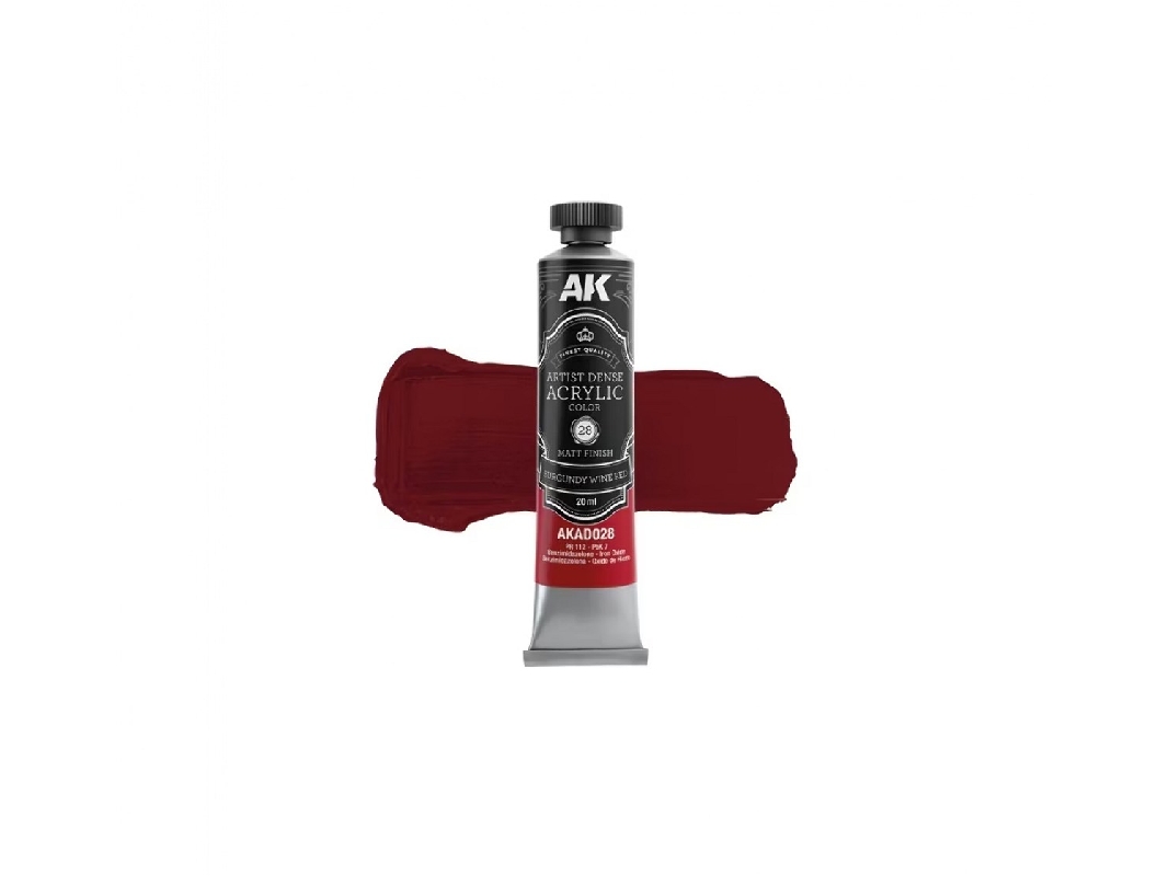 Akad028 Artist Dense Acrylic - Burgundy Wine Red - zdjęcie 1