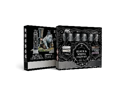 Akad104 Artist Dense Acrylic Colors - Black & White Color Set - zdjęcie 1
