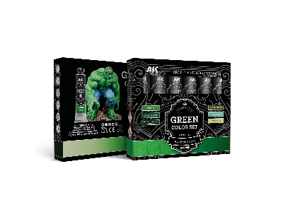Akad109 Artist Dense Acrylic Colors - Green Color Set - zdjęcie 1