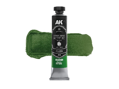 Akad109 Artist Dense Acrylic Colors - Green Color Set - zdjęcie 2