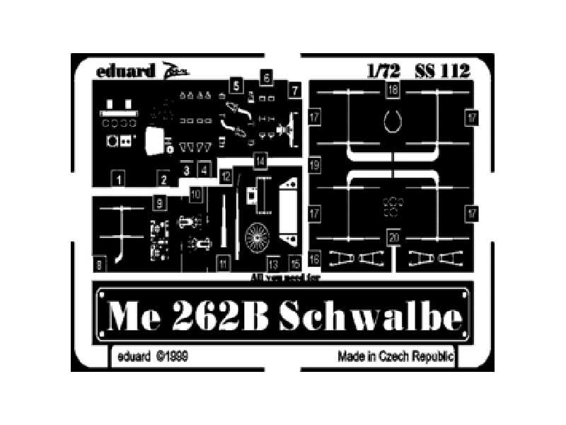 Me 262B Schwalbe 1/72 - Revell - blaszki - zdjęcie 1 Me 262B Schwalbe 1/72 - Revell - blaszki - zdjęcie 1