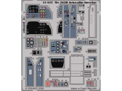  Me 262B Schwalbe interior S. A. 1/32 - Trumpeter - blaszki - zdjęcie 1