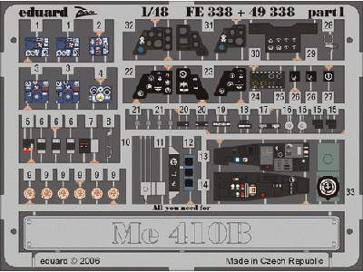  Me 410B 1/48 - Monogram - blaszki - zdjęcie 2