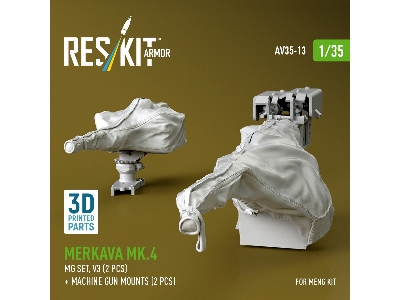 Merkava Mk.4 - Mg Set Volume 3 (2 Pcs) + Machine Gun Mounts (2 Pcs) (For Meng Kits / 3d-printed) - zdjęcie 3