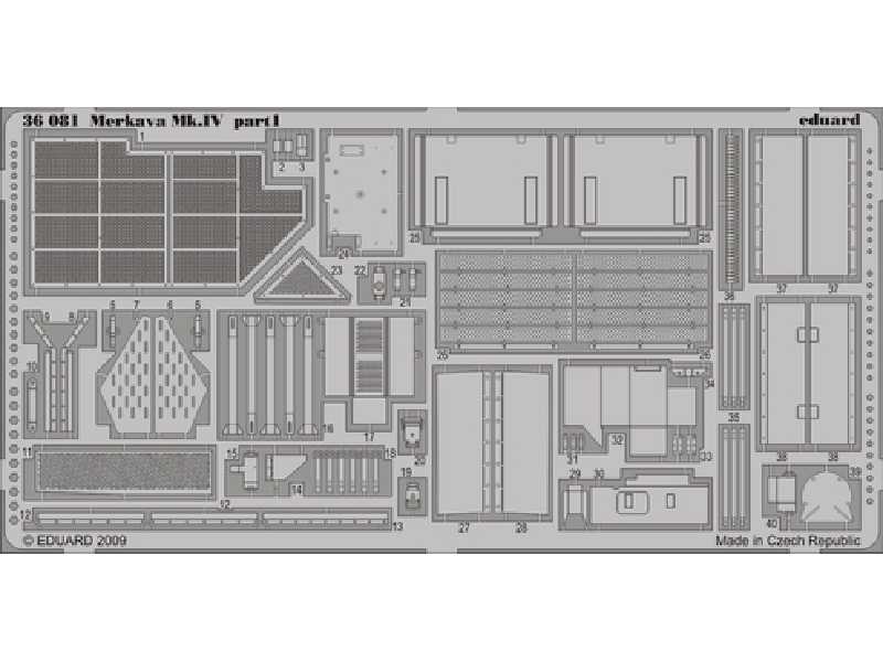  Merkava Mk. IV 1/35 - Academy Minicraft - blaszki - zdjęcie 1