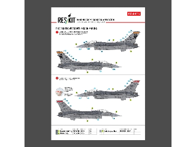 F-16 C Fighting Vipers (Block 30 / 40 / 42 / 50 And 52) With Mission Marking (Main Decals With Stencils) - zdjęcie 5