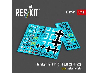 Heinkel He-111 H-16 / H-20 And H-22 - Late Series Decals - zdjęcie 2