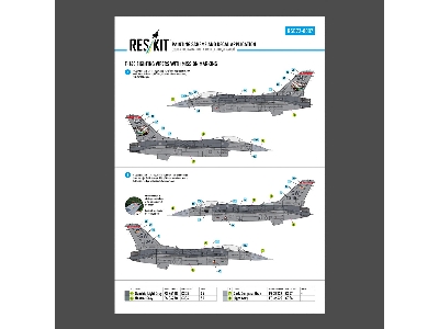 F-16 C Fighting Vipers (Block 30 / 40 / 42 / 50 And 52) With Mission Marking (Main Decals With Stencils) - zdjęcie 1