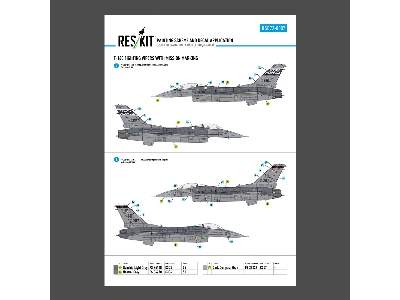 F-16 C Fighting Vipers (Block 30 / 40 / 42 / 50 And 52) With Mission Marking (Main Decals With Stencils) - zdjęcie 3