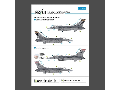F-16 C Fighting Vipers (Block 30 / 40 / 42 / 50 And 52) With Mission Marking (Main Decals With Stencils) - zdjęcie 4
