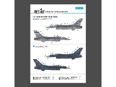 F-16 C Fighting Vipers (Block 30 / 40 / 42 / 50 And 52) With Mission Marking (Main Decals With Stencils) - zdjęcie 5