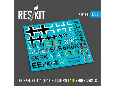 Heinkel He-111 H-16 / H-20 And H-22 - Late Series Decals - zdjęcie 2