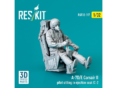 A-7 D/E Corsair Ii - Pilot Sitting In Ejection Seat Ic-2 (1 Figure / 3d-printed) - zdjęcie 1