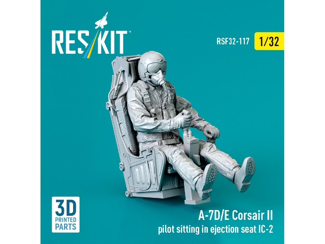 A-7 D/E Corsair Ii - Pilot Sitting In Ejection Seat Ic-2 (1 Figure / 3d-printed) - zdjęcie 1