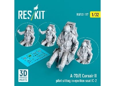 A-7 D/E Corsair Ii - Pilot Sitting In Ejection Seat Ic-2 (1 Figure / 3d-printed) - zdjęcie 2
