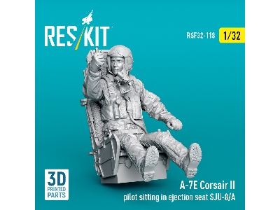A-7 E Corsair Ii - Pilot Sitting In Ejection Seat Sju-8/A (1 Figure / 3d-printed) - zdjęcie 1