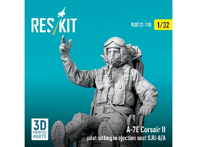 A-7 E Corsair Ii - Pilot Sitting In Ejection Seat Sju-8/A (1 Figure / 3d-printed) - zdjęcie 3