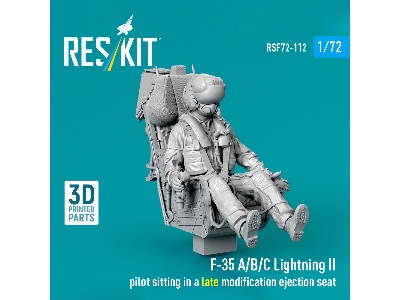 Lockheed Martin F-35 A/B/C Lightning Ii - Pilot Sitting In A Late Modification Ejection Seat (1 Figure / 3d-printed) - zdjęcie 