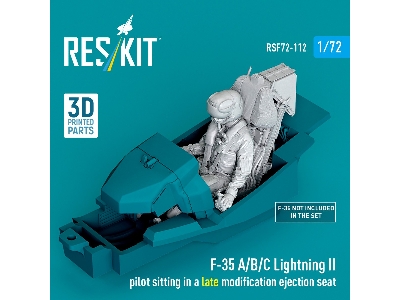 Lockheed Martin F-35 A/B/C Lightning Ii - Pilot Sitting In A Late Modification Ejection Seat (1 Figure / 3d-printed) - zdjęcie 