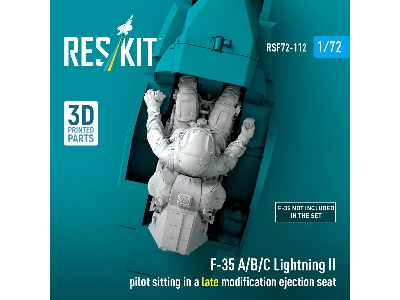 Lockheed Martin F-35 A/B/C Lightning Ii - Pilot Sitting In A Late Modification Ejection Seat (1 Figure / 3d-printed) - zdjęcie 