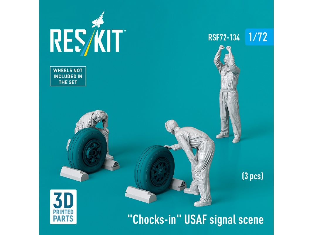 "chocks-in" Usaf Signal Scene (3 Figures / 3-d Printed) - zdjęcie 1