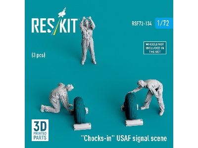 "chocks-in" Usaf Signal Scene (3 Figures / 3-d Printed) - zdjęcie 2