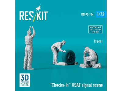 "chocks-in" Usaf Signal Scene (3 Figures / 3-d Printed) - zdjęcie 3
