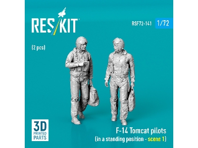 Grumman F-14 Tomcat Pilots - In A Standing Position Scene 1 (2 Figures / 3d-printed) - zdjęcie 1