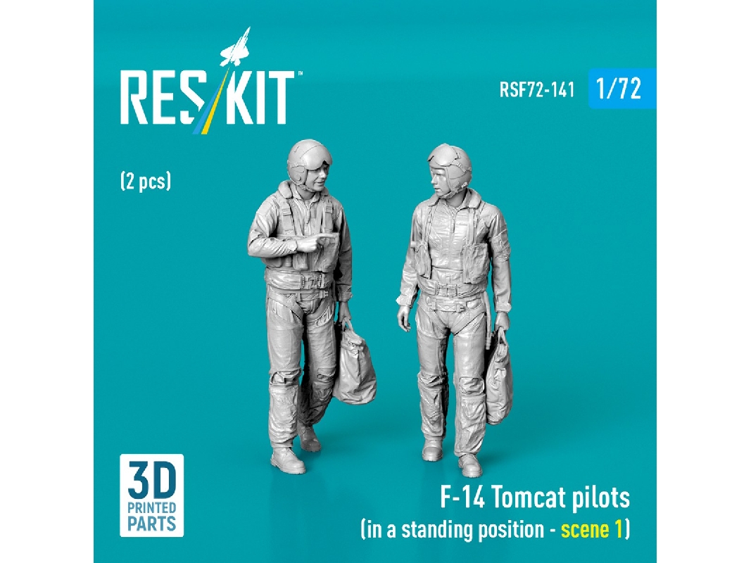 Grumman F-14 Tomcat Pilots - In A Standing Position Scene 1 (2 Figures / 3d-printed) - zdjęcie 1