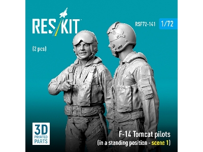 Grumman F-14 Tomcat Pilots - In A Standing Position Scene 1 (2 Figures / 3d-printed) - zdjęcie 2