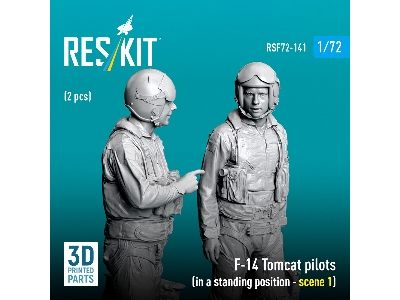 Grumman F-14 Tomcat Pilots - In A Standing Position Scene 1 (2 Figures / 3d-printed) - zdjęcie 3