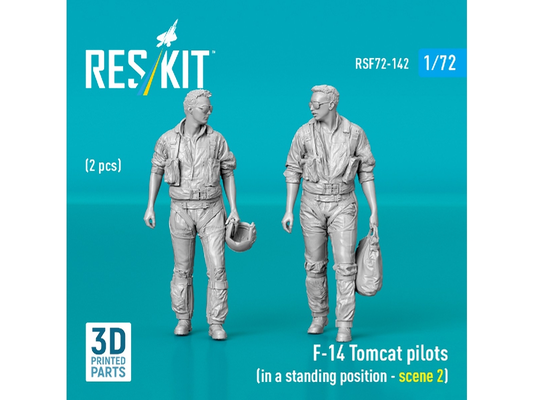 Grumman F-14 Tomcat Pilots - In A Standing Position Scene 2 (2 Figures / 3d-printed) - zdjęcie 1