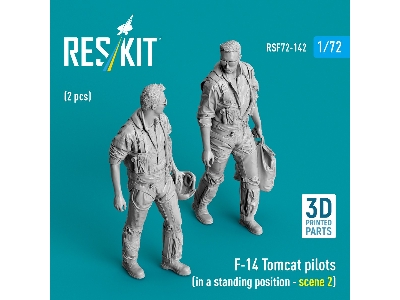 Grumman F-14 Tomcat Pilots - In A Standing Position Scene 2 (2 Figures / 3d-printed) - zdjęcie 2