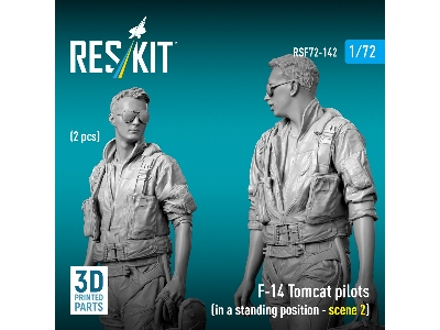Grumman F-14 Tomcat Pilots - In A Standing Position Scene 2 (2 Figures / 3d-printed) - zdjęcie 3