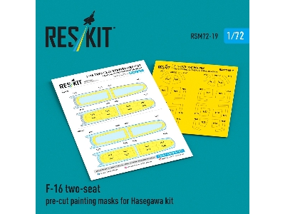 F-16 Two-seat - Pre-cut Painting Masks (For Hasegawa Kits) - zdjęcie 1