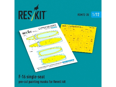 F-16 Single-seat - Pre-cut Painting Masks (For Revell Kits) - zdjęcie 1