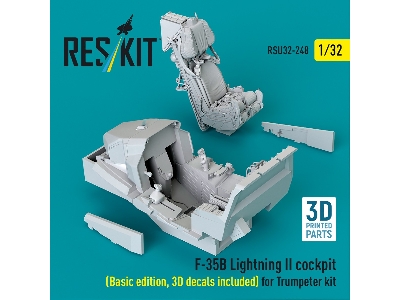 ​f-35 B Lightning Ii - Cockpit Basic Edition With 3d-decals (For Trumpeter Kits / 3d-printed) - zdjęcie 3
