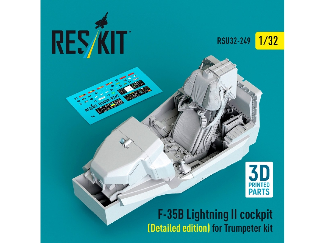 ​f-35 B Lightning Ii - Cockpit Detailed Edition (For Trumpeter Kits / 3d-printed) - zdjęcie 1