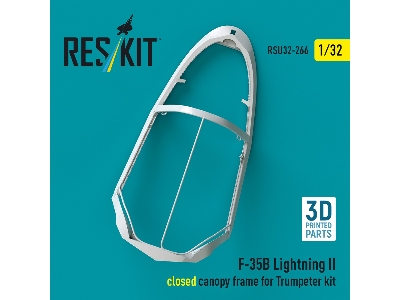 Lockheed Martin F-35 B Lightning Ii - Closed Canopy Frame (For Trumpeter Kits / 3d-printed) - zdjęcie 2