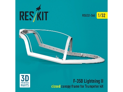 Lockheed Martin F-35 B Lightning Ii - Closed Canopy Frame (For Trumpeter Kits / 3d-printed) - zdjęcie 3