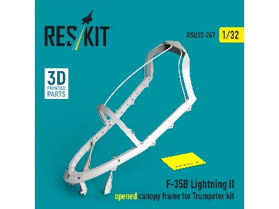 Lockheed Martin F-35 B Lightning Ii - Opened Canopy Frame (For Trumpeter Kits / 3d-printed) - zdjęcie 1