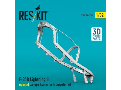 Lockheed Martin F-35 B Lightning Ii - Opened Canopy Frame (For Trumpeter Kits / 3d-printed) - zdjęcie 2
