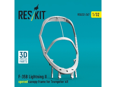 Lockheed Martin F-35 B Lightning Ii - Opened Canopy Frame (For Trumpeter Kits / 3d-printed) - zdjęcie 3