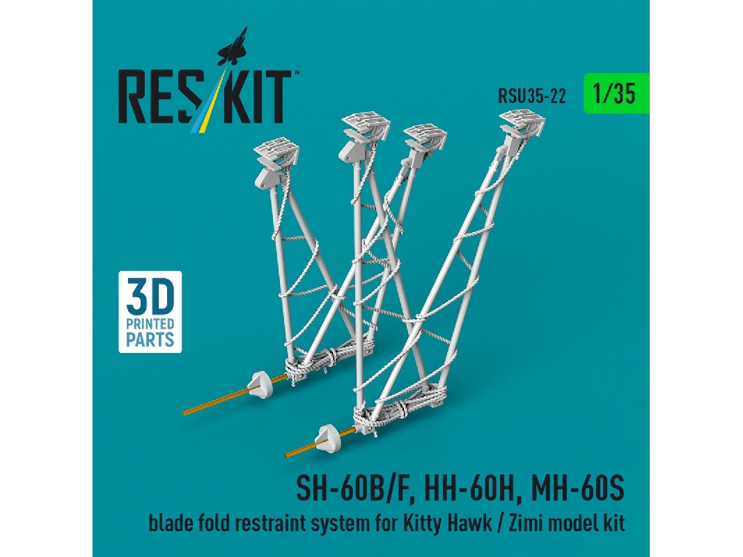 Sikorsky Sh-60b/F, Hh-60h And Mh-60s - Blade Fold Restraint System (For Kitty Hawk And Zimi Model Kits / 3d-printed) - zdjęcie 