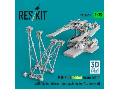 Sikorsky Mh-60s - Folded Main Rotor With Blade Fold Restraint Systems (For Academy Kits / 3d-printed) - zdjęcie 2