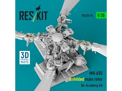 Sikorsky Mh-60s - Unfolded Main Rotor (For Academy Kits / 3d-printed) - zdjęcie 3